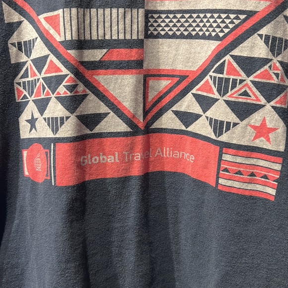 Washington DC Global travel alliance T-shirt Blue gray & pink logo clean Medium - Picture 2 of 5